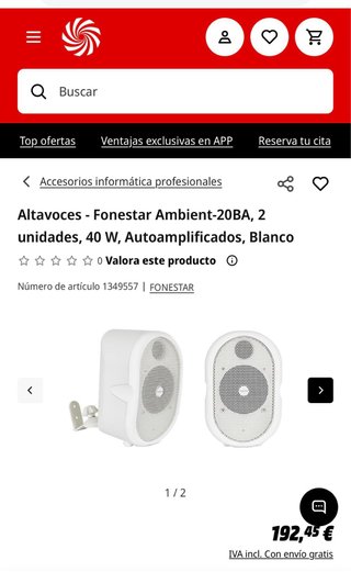 Altavoz autoamplificado Fonestar Blanco
