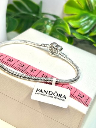Pulsera Pandora Corazón Circonitas Plata S925