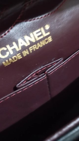 Borsa Chanel Pelle Nera Logo Oro