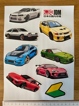 Set Pegatinas JDM Vinilo Coche Tuning - Laminadas