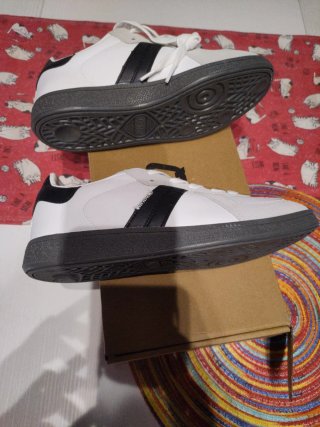 Zapatillas STQ Mujer Talla 38 Blancas y Negras