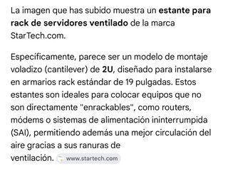 Estante ventilado StarTech.com para Rack