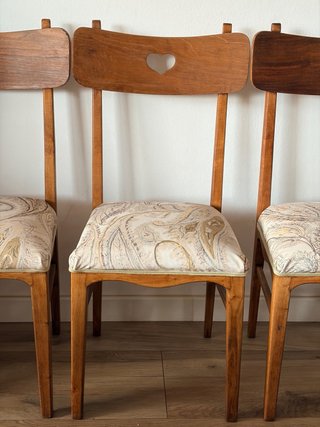4 Sillas de Comedor de Roble