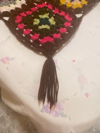 Manta de crochet, 118 cm x 160 cm, patchwork