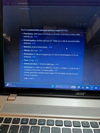 Acer V3-772 Notebook