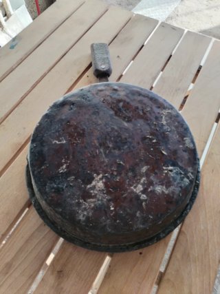 Padella antica in rame
