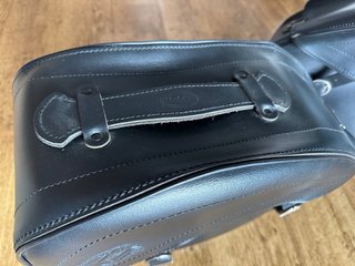 Alforjas Moto Viaje Custom Cuero Negro