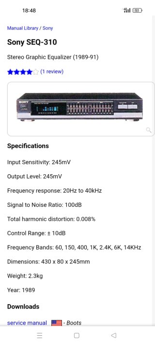 Ecualizador gráfico Sony SEQ-310 Negro
