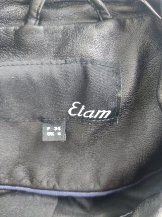 Chaqueta cuero sintético Etam niña