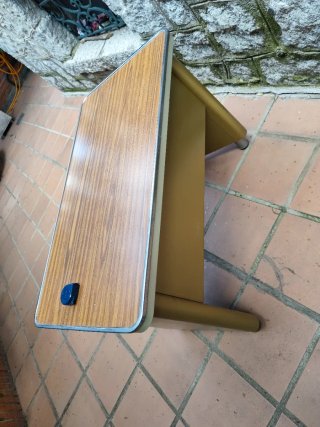 Escritorio vintage madera y metal