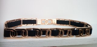 Cintura elastica con deco metallo dorato 70/100 cm