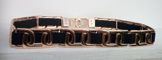 Cintura elastica con deco metallo dorato 70/100 cm