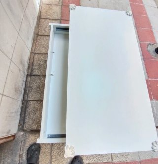 Mesa baja extensible blanca