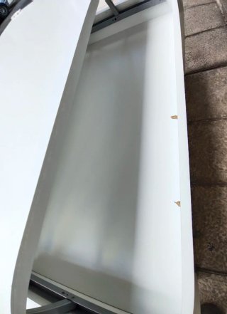 Mesa baja extensible blanca