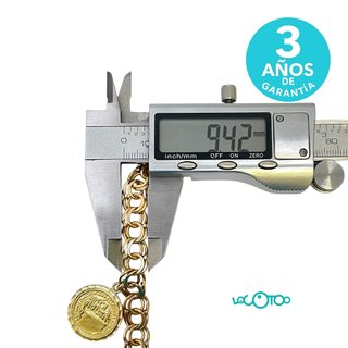 Pulsera Oro 18K con 2 Monedas y Medalla 43,97g