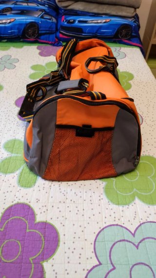 Mochila Deporte y Viaje Naranja y Gris