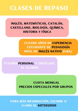 Profesora de repaso con inglés nativo en Besalú