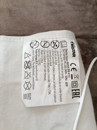 2 Coperte Elettriche Tristar