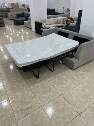 Sofá Cama Plegatín Gris Tela