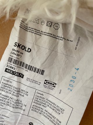 Funda cojín piel oveja Ikea SKOLD