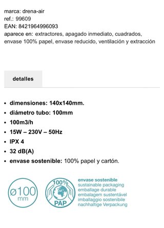 Extractor de baño Drena Air