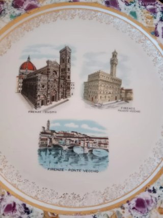 Set 5 Piatti Porcellana Decorati