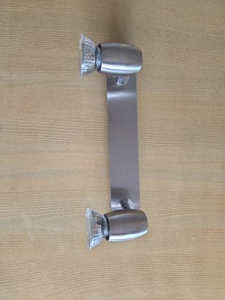 Lámpara para espejo baño  plateada con focos