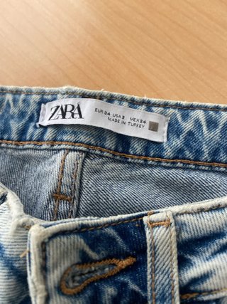 Pantalón flare Zara tiro alto azul