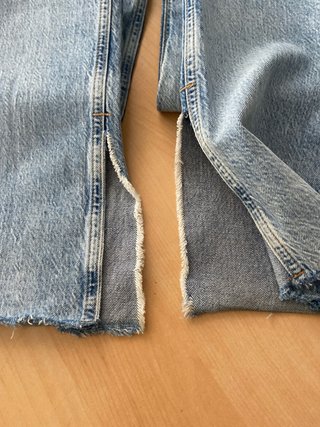 Pantalón flare Zara tiro alto azul