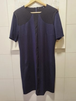 Vestido Massimo Dutti Azul y Negro