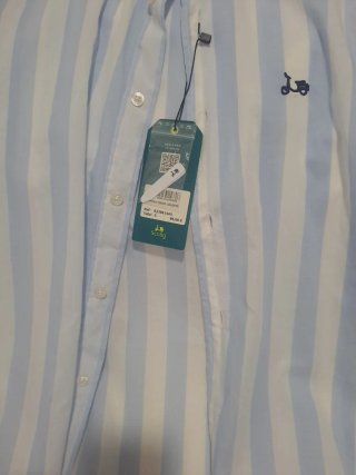 Camisa La Vespa Talla S Rayas Azul/Blanco Sin Estr