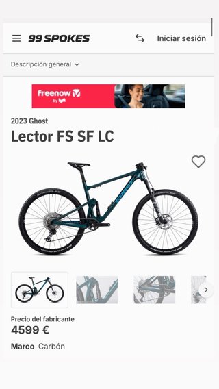 Ghost Lector FS de Carbono / bici de xc