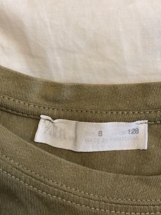 Camiseta ZARA niña T8 aguacate