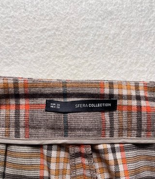 Pantalón Sfera Cuadros Marrón Talla 38