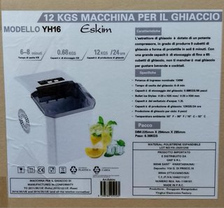 Nuova Macchina Ghiaccio bianca o nera