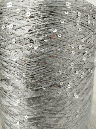 Filato con paillettes grigio g. 1100 Uncinetto