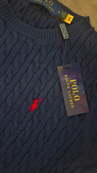Jersey Polo Ralph Lauren Azul Marino Cable Knit