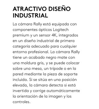 Cámara Logitech Rally Video Conferencia