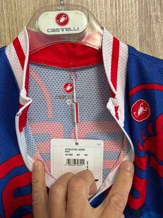 Camiseta Castelli Infantil Azul Talla 10