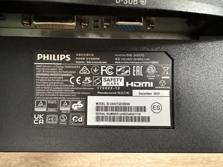 Monitor Philips 243V7Q 23.8 Nuevo