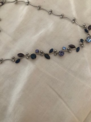 Gargantilla Borgia con cristales azules