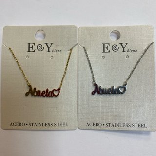 1 Collar Abuela Acero Inoxidable Corazón