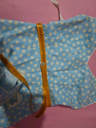 Vestido Rociero Flamenco Lunares Azul