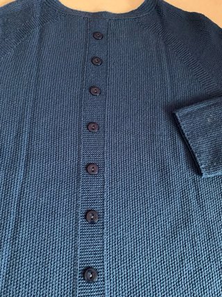 Maglia donna cotone lavorato blu taglia unica