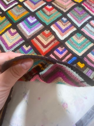Original manta crochet, tipo patchwork