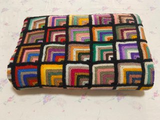 Original manta crochet, tipo patchwork