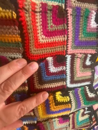 Original manta crochet, tipo patchwork