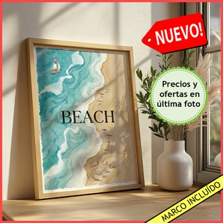Cuadro Playa Beach - Poster Veraniego de la Costa
