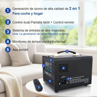 Generador Ozono Charmline 2 en 1 con Mando