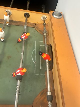 Futbolín madera antiguo vintage